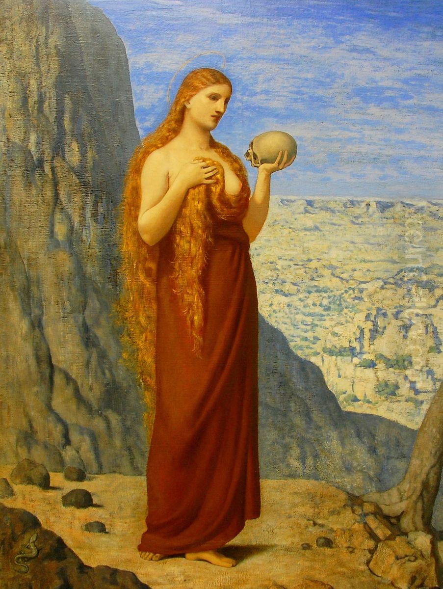 Marie-Madeleine dans le desert Oil Painting by Pierre Puvis de Chavannes