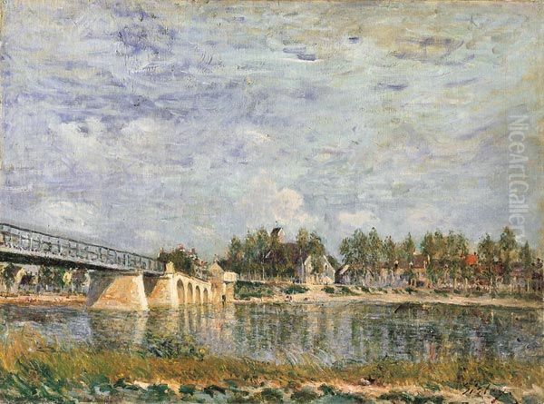 The Bridge at Saint-Mammes Oil Painting by Alfred Sisley