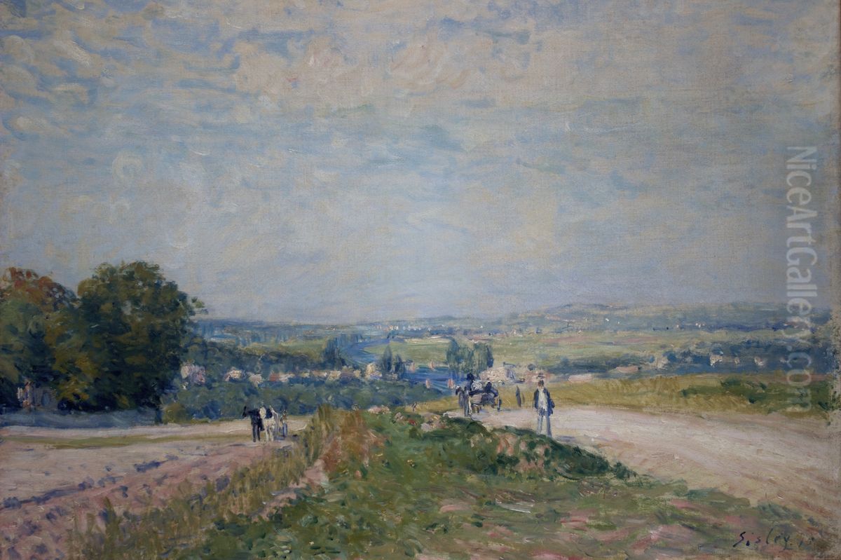 la strada di montbuisson a louveciennes Oil Painting by Alfred Sisley