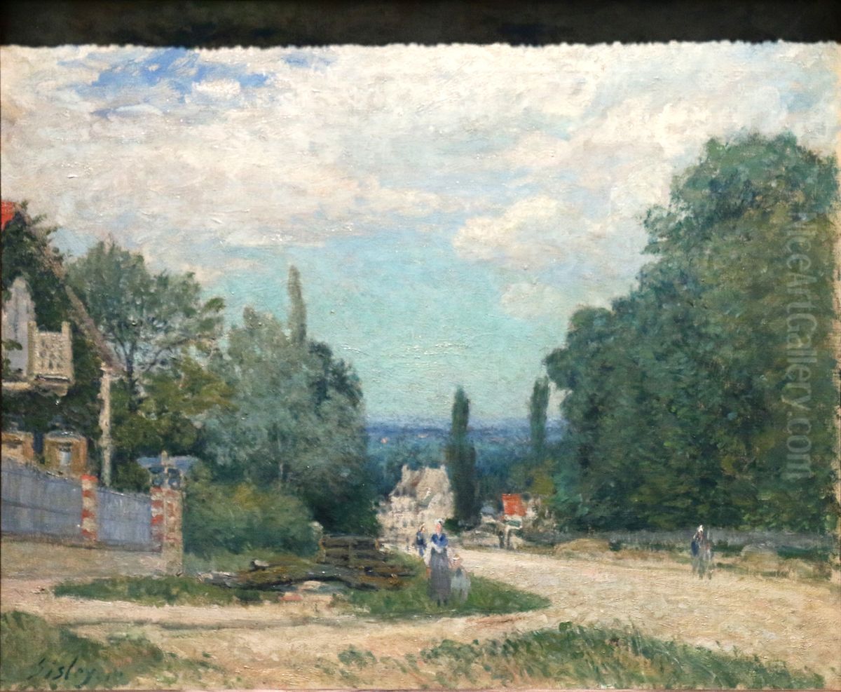 strada per Louveciennes Oil Painting by Alfred Sisley