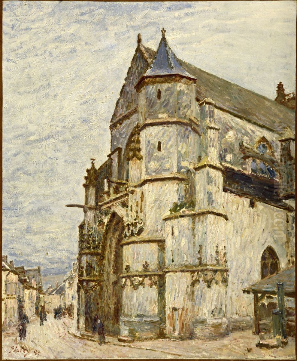 Church at Moret after the Rain Oil Painting by Alfred Sisley
