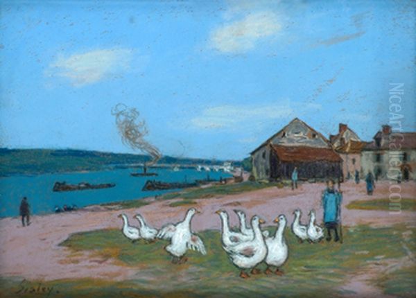Saint Mammes Oil Painting by Alfred Sisley