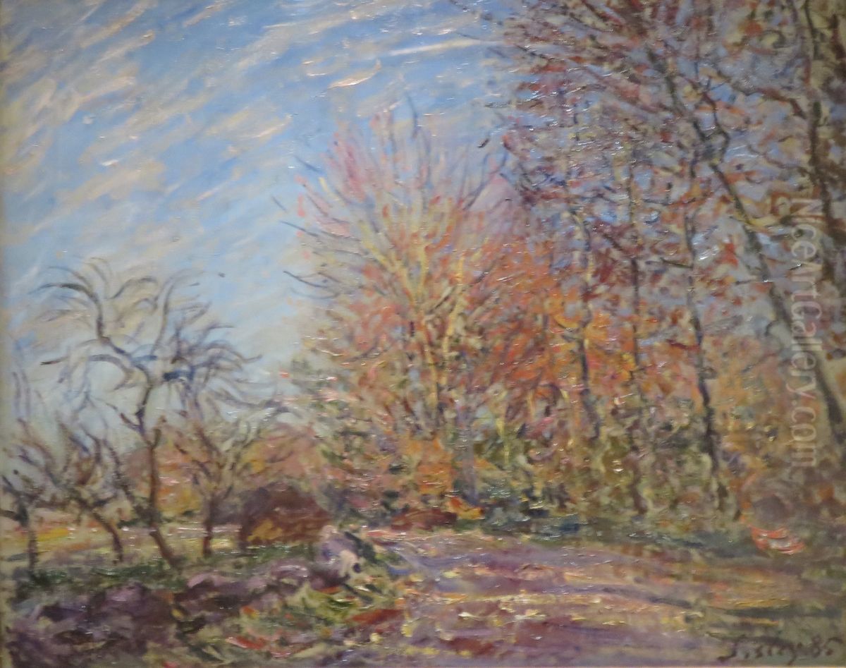 The Outskirts of the Fontainebleau Forest Oil Painting by Alfred Sisley