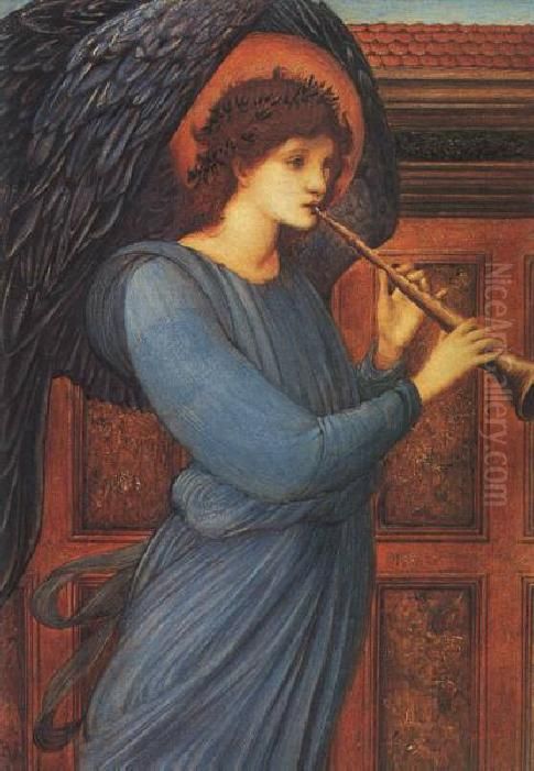 The Angel Oil Painting by Edward Burne-Jones