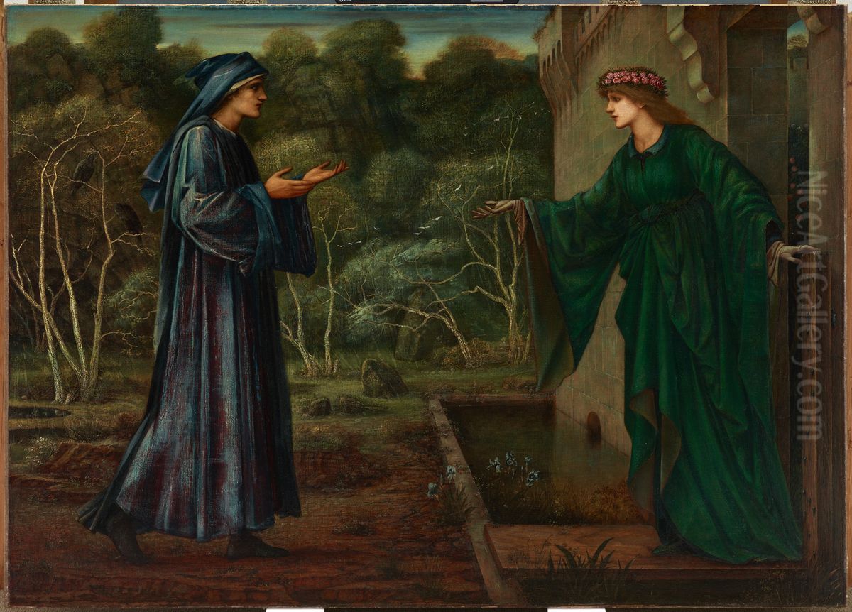 The Pilgrim at the Gate of Idleness Oil Painting by Edward Burne-Jones