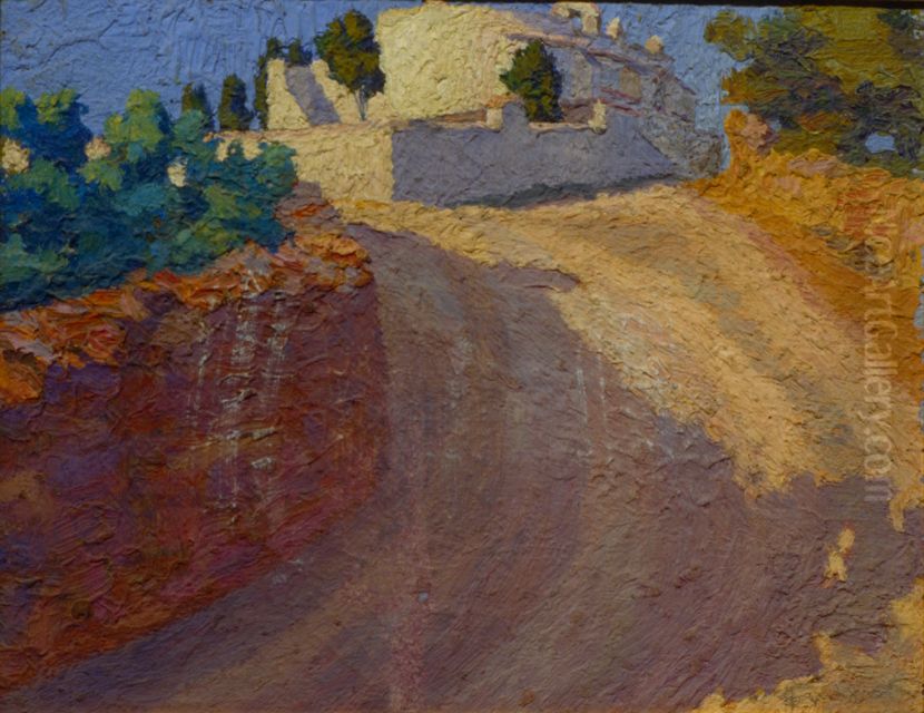 Paisatge. Juncosa de les Garrigues Oil Painting by Antoni Samarra i Tugues