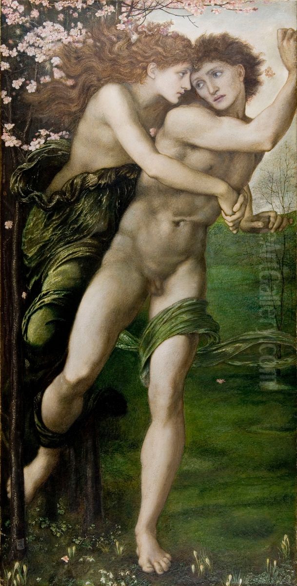 Phyllis and Demophoon Oil Painting by Edward Burne-Jones