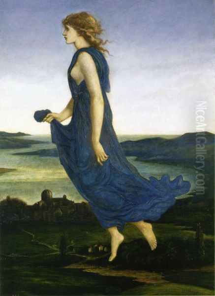 Vesper aka The Evening Star Oil Painting by Edward Burne-Jones
