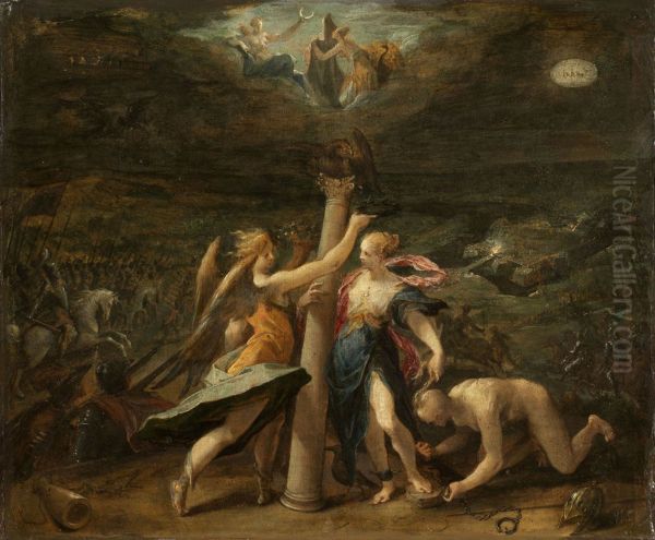 The allegory of the recapture_of_Gyor Oil Painting by Hans Von Aachen