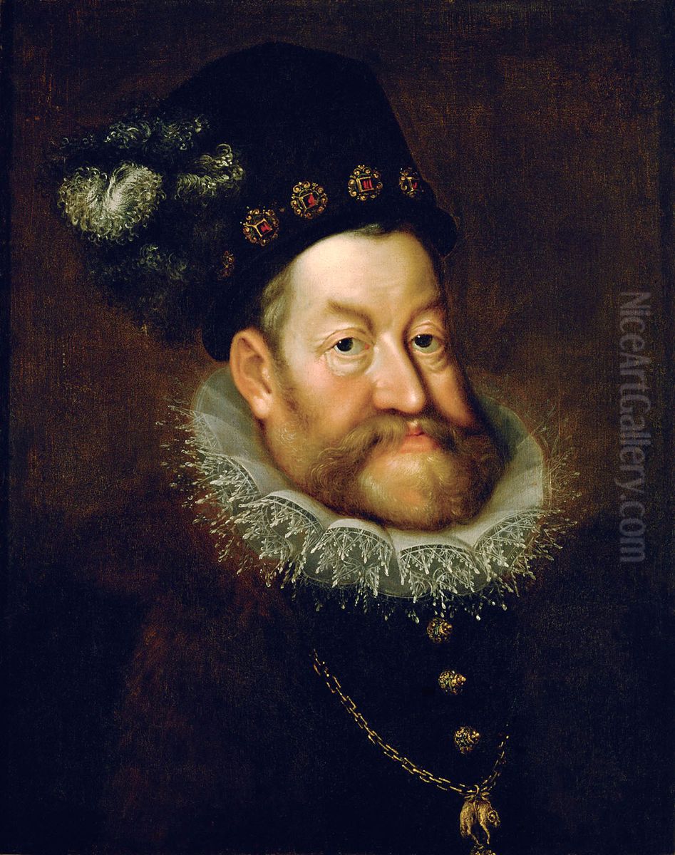 Portrait of Emperor Rudolf II Oil Painting by Hans Von Aachen