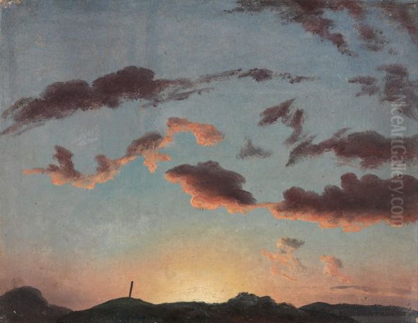 Cloud Study Oil Painting by Knud Baade