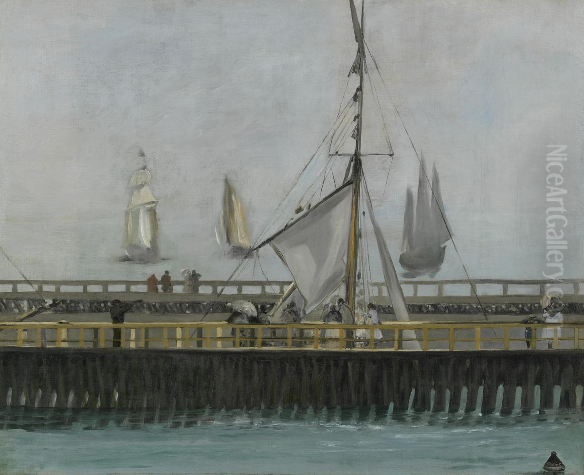 The Jetty of Boulogne-sur-Mer Oil Painting by Edouard Manet
