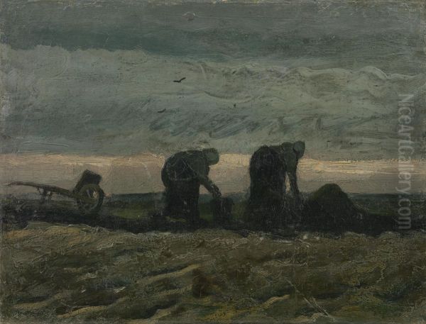 Two Women on the Heath Oil Painting by Vincent Van Gogh