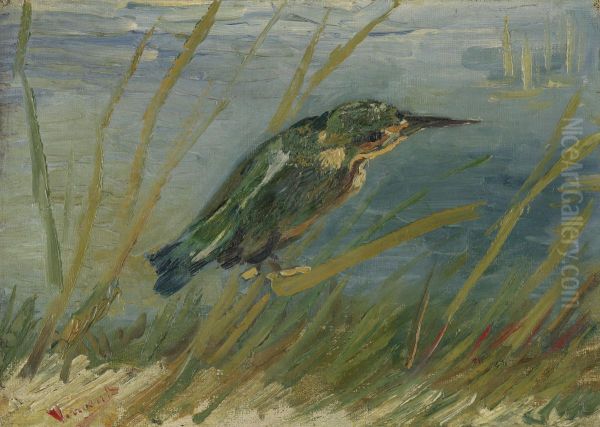 IJsvogel aan de waterkant Oil Painting by Vincent Van Gogh