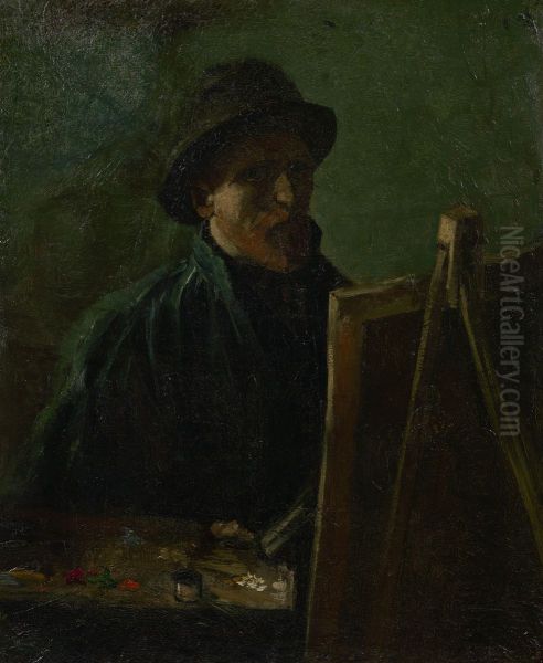 Self-Portrait as a Painter Oil Painting by Vincent Van Gogh