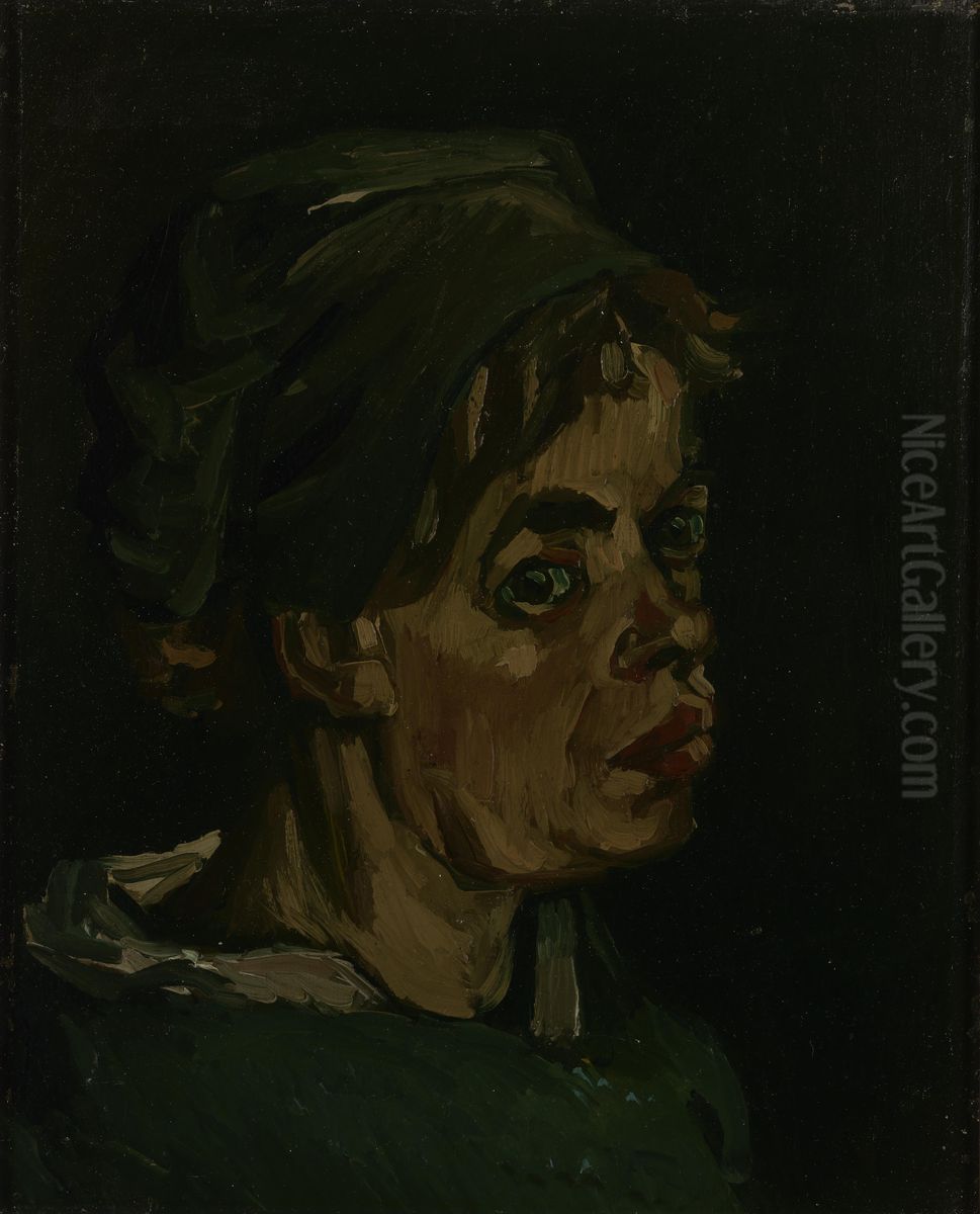 Head of a Woman Oil Painting by Vincent Van Gogh