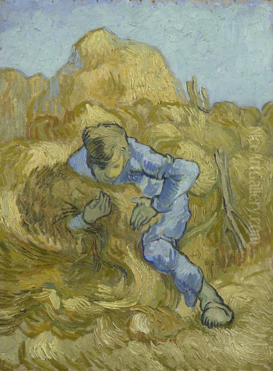 The Sheaf-Binder (after Millet) Oil Painting by Vincent Van Gogh