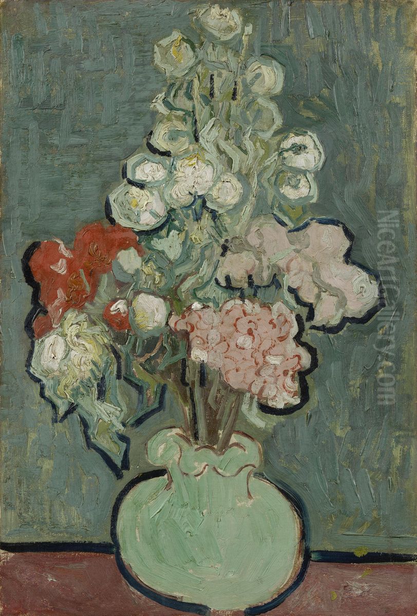 Vaas met bloemen Oil Painting by Vincent Van Gogh