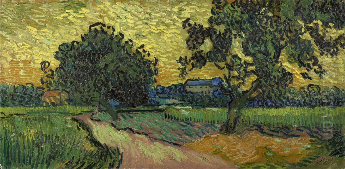 Landscape at Twilight Oil Painting by Vincent Van Gogh