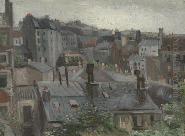 Gezicht vanuit Vincents atelier Oil Painting by Vincent Van Gogh
