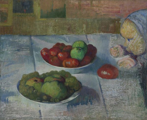 Still Life with a Profile of Mimi Oil Painting by Meijer de Haan