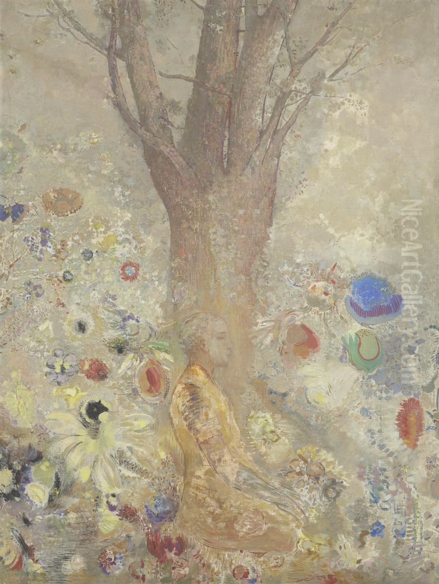 De Boeddha Oil Painting by Odilon Redon