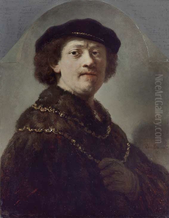 Self-portrait Oil Painting by Rembrandtor workshop