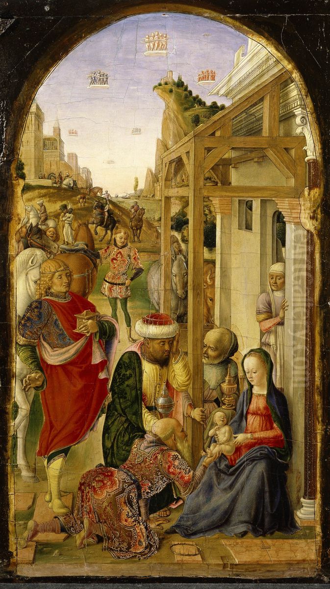 Adoration of the Magi Oil Painting by Lazzaro Bastiani