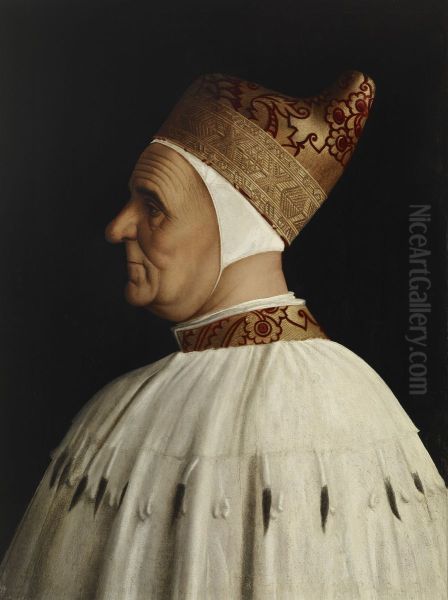 Doge Giovanni Mocenigo Oil Painting by Gentile Bellini