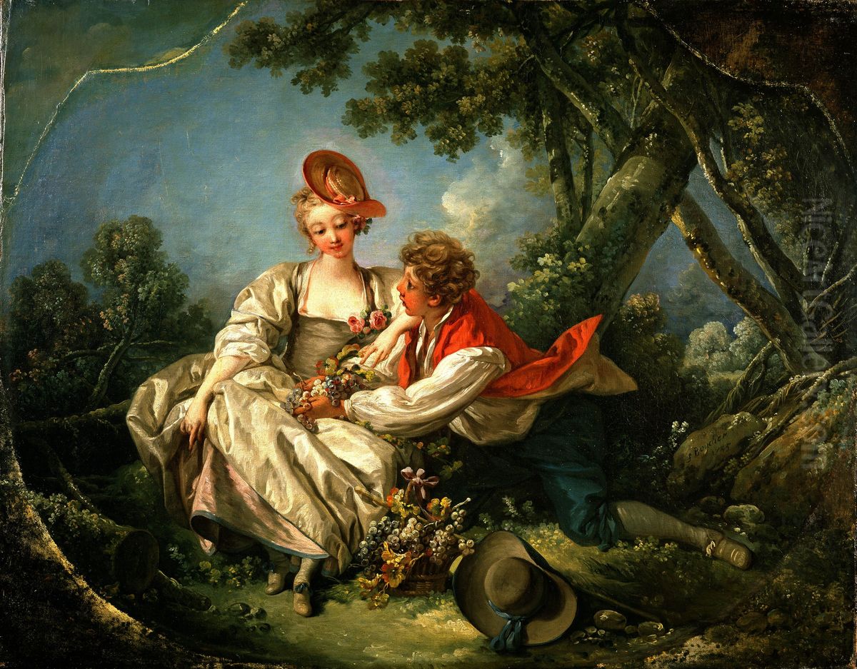 Autumn Oil Painting by Francois Boucher