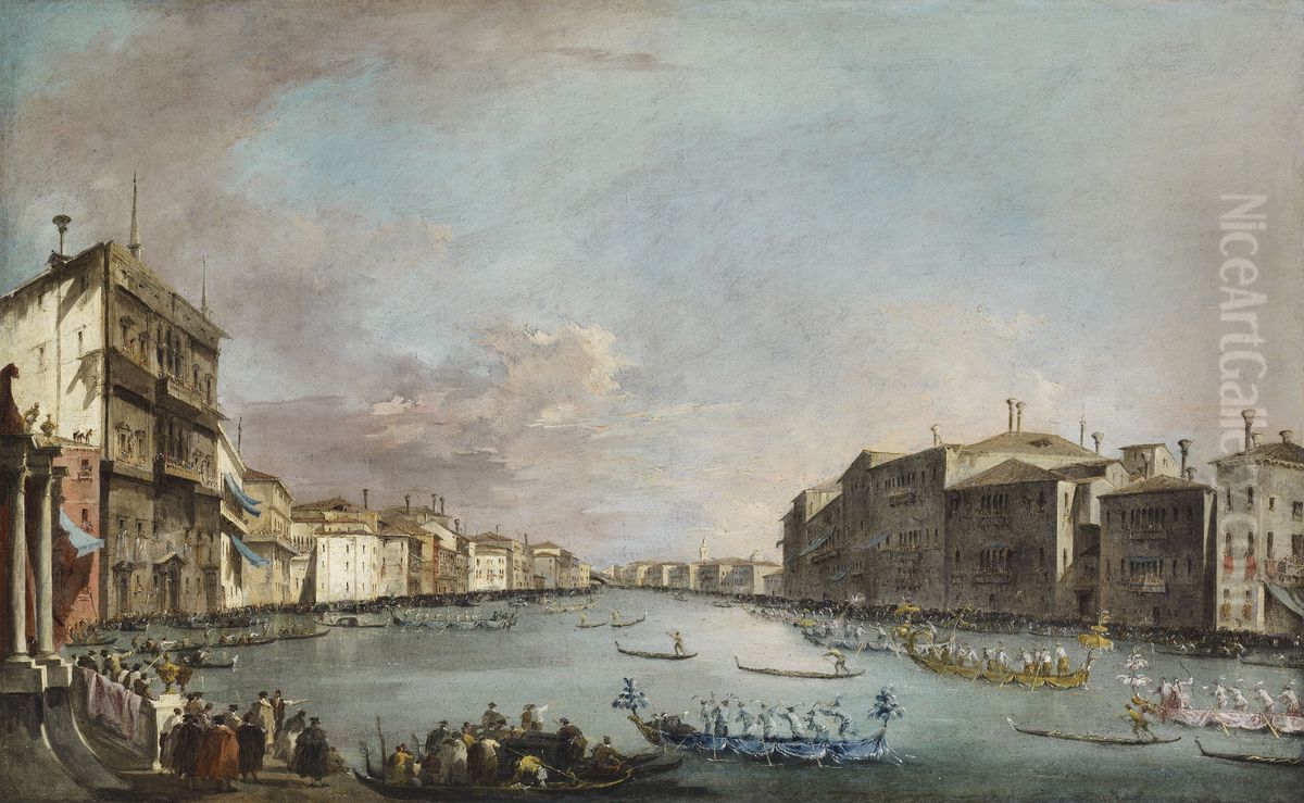 Regatta in Venice Oil Painting by Francesco Guardi