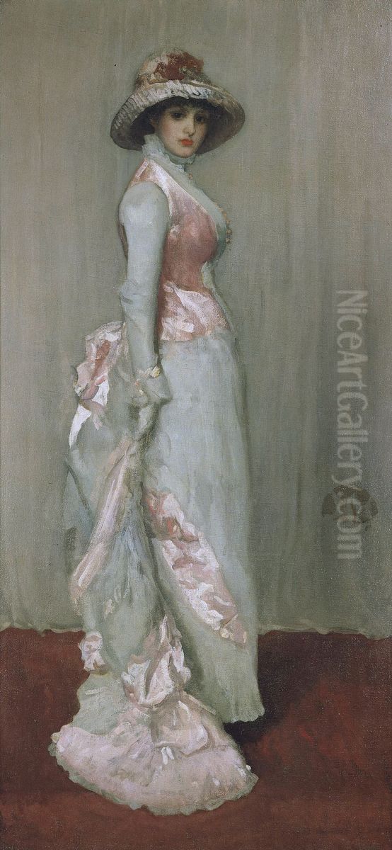 Nocturne in Rosa und Grau, Portrat der Lady Meux Oil Painting by James McNeill Whistler