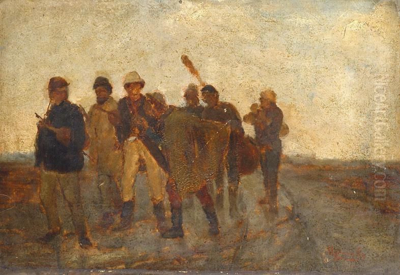 Bridal Musicians Oil Painting by Gyula Agghazy Bridal Musicians Oil Painting by Gyula Agghazy