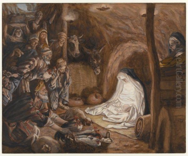 The Adoration of the Shepherds Oil Painting by James Tissot