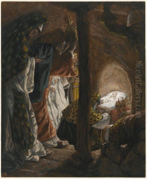 L'adoration des mages Oil Painting by James Jacques Joseph Tissot