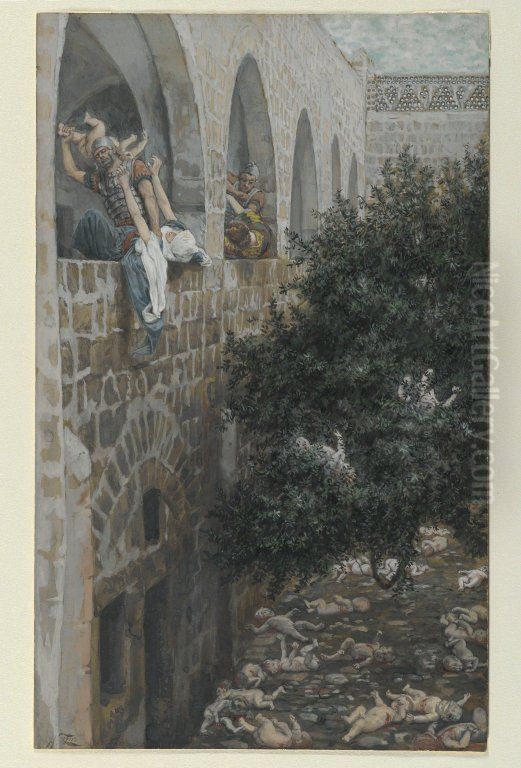 Le massacre des innocents Oil Painting by James Jacques Joseph Tissot