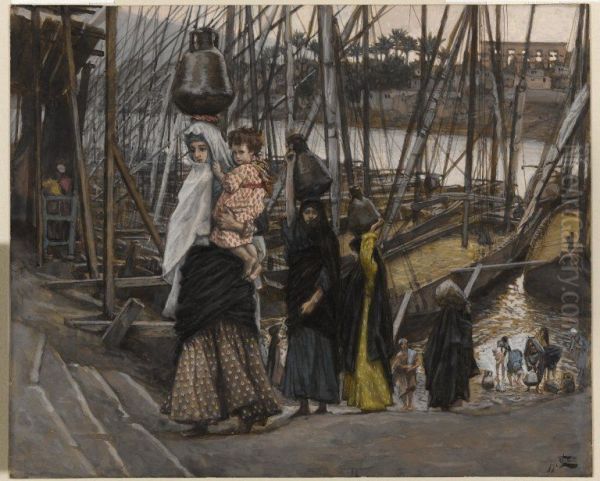 The Sojourn in Egypt Oil Painting by James Tissot