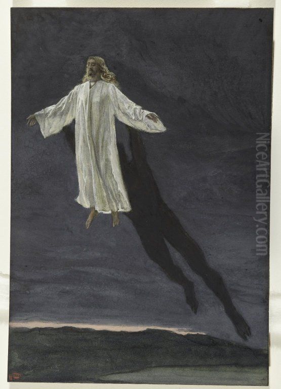 Jesus Transported by a Spirit onto a High Mountain Oil Painting by James Jacques Joseph Tissot