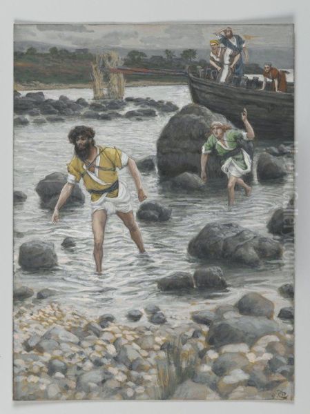 Vocation de Saint Jacques et de Saint Jean Oil Painting by James Tissot