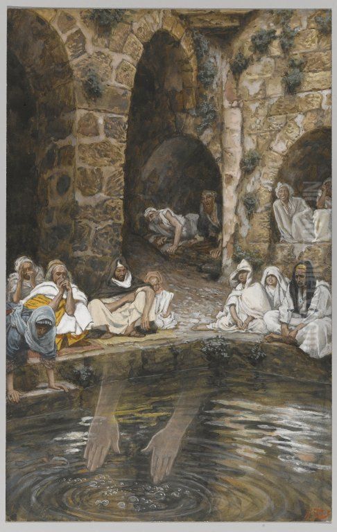The Piscina Probatica or Pool of Bethesda Oil Painting by James Jacques Joseph Tissot