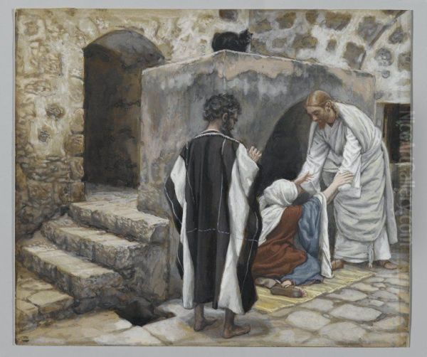 The Healing of Peter's Mother-in-law Oil Painting by James Jacques Joseph Tissot