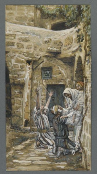 Les aveugles de Capharnum Oil Painting by James Jacques Joseph Tissot