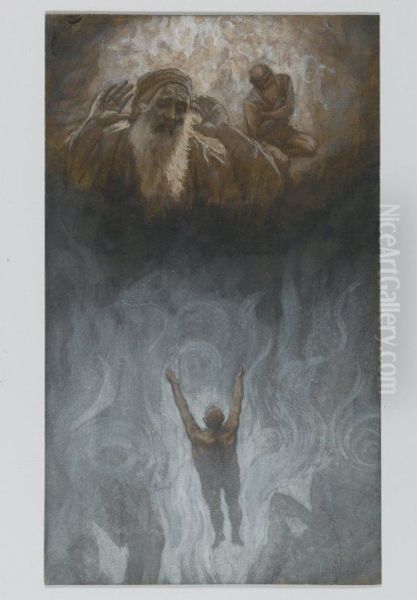 The Bad Rich Man in Hell Oil Painting by James Jacques Joseph Tissot