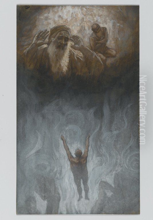 Le mauvais riche dans l'Enfer Oil Painting by James Jacques Joseph Tissot