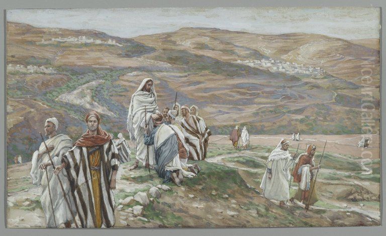 Il les envoya deux a deux Oil Painting by James Jacques Joseph Tissot