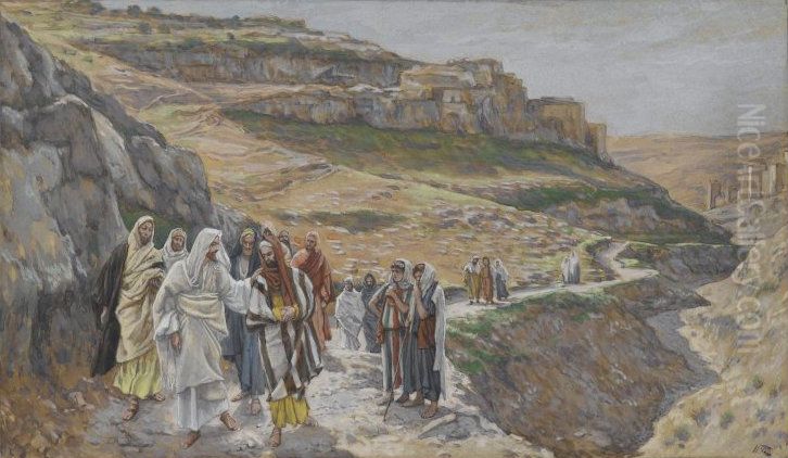 Jesus s'entretient avec ses disciples Oil Painting by James Jacques Joseph Tissot