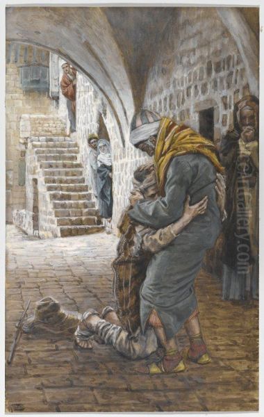 The Return of the Prodigal Son Oil Painting by James Jacques Joseph Tissot