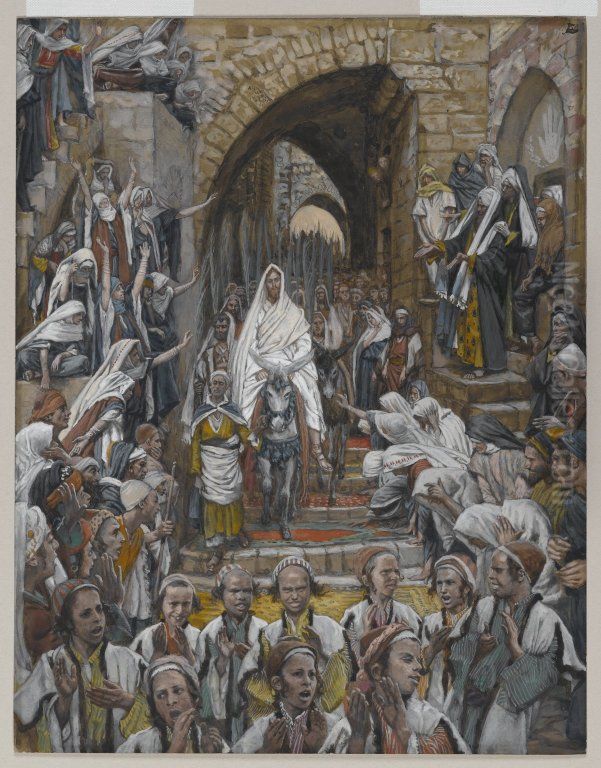 The Procession in the Streets of Jerusalem Oil Painting by James Jacques Joseph Tissot