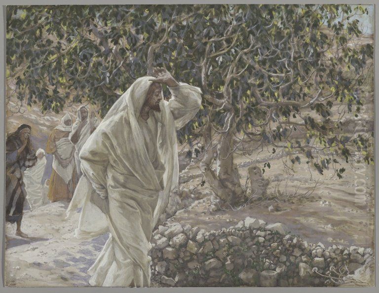 The Accursed Fig Tree Oil Painting by James Jacques Joseph Tissot