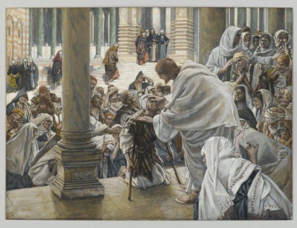 Il guerit les boiteux Oil Painting by James Tissot